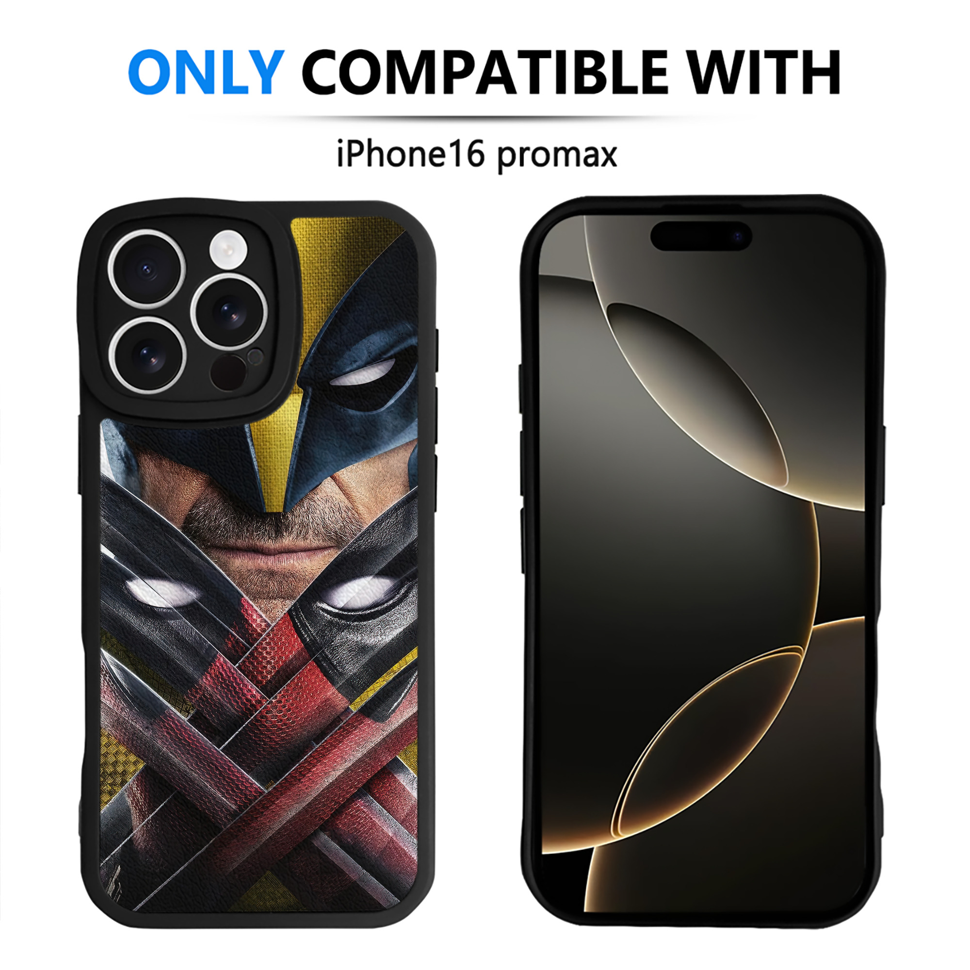 （画像用） Deadpool デッドプール 【iPhone 16シリーズ対応】シリコンスマホケース（レザー調） 材質：シリコン